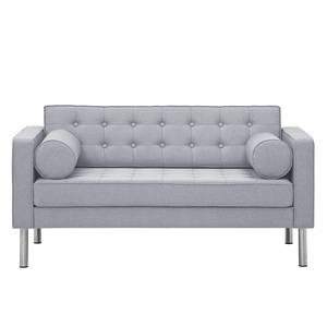 Sofa Chelsea (2-Sitzer) Webstoff Webstoff Milan: Hellgrau - Zylinder