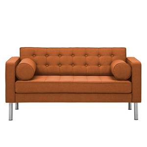 Sofa Chelsea (2-Sitzer) Webstoff Webstoff Milan: Rostbraun - Zylinder