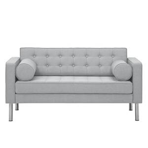 Sofa Chelsea (2-Sitzer) Webstoff Stoff Selva: Silbergrau - Zylinder