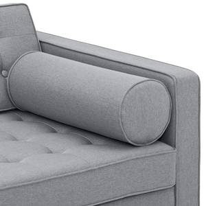 Sofa Chelsea (2-Sitzer) Webstoff Stoff Ramira: Silber - Zylinder