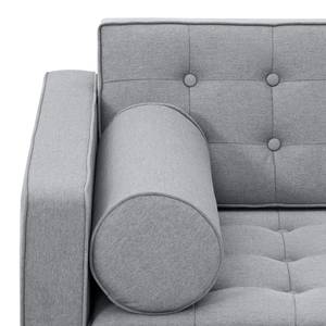 Sofa Chelsea (2-Sitzer) Webstoff Stoff Ramira: Silber - Zylinder