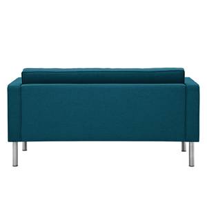 Sofa Chelsea (2-Sitzer) Webstoff Stoff Ramira: Türkis - Zylinder