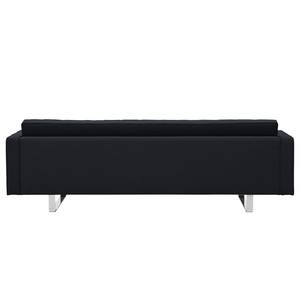 Sofa Chelsea (3-Sitzer) Webstoff Stoff Ramira: Anthrazit - Kufen