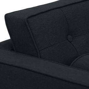 Sofa Chelsea (3-Sitzer) Webstoff Stoff Ramira: Anthrazit - Kufen