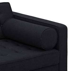 Sofa Chelsea (3-Sitzer) Webstoff Stoff Ramira: Anthrazit - Kufen