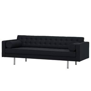 Sofa Chelsea (3-Sitzer) Webstoff Stoff Ramira: Anthrazit - Zylinder