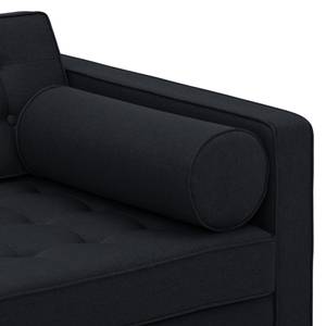 Sofa Chelsea (3-Sitzer) Webstoff Stoff Ramira: Anthrazit - Zylinder