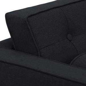 Sofa Chelsea (3-Sitzer) Webstoff Stoff Ramira: Anthrazit - Zylinder