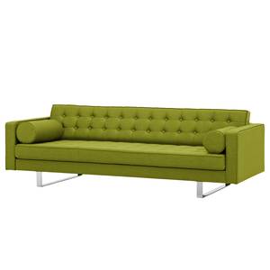 Sofa Chelsea (3-Sitzer) Webstoff Stoff Ramira: Limette - Kufen