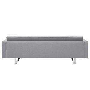 Sofa Chelsea (3-Sitzer) Webstoff Stoff Ramira: Silber - Kufen