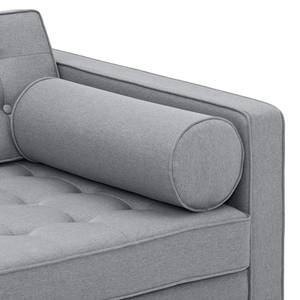 Sofa Chelsea (3-Sitzer) Webstoff Stoff Ramira: Silber - Kufen