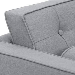 Sofa Chelsea (3-Sitzer) Webstoff Stoff Ramira: Silber - Zylinder