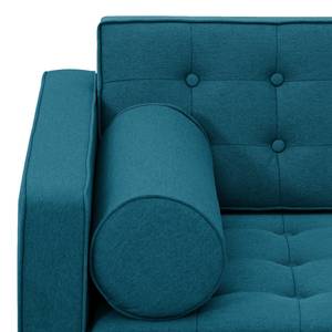 Sofa Chelsea (3-Sitzer) Webstoff Stoff Ramira: Türkis - Kufen