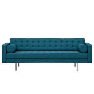 Sofa Chelsea (3-Sitzer) Webstoff Stoff Ramira: Türkis - Zylinder