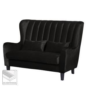 Sofa Cocoa (2-Sitzer) Samt Samtstoff - Schwarz