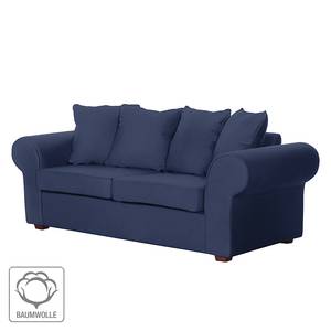 Sofa Colmar (3-Sitzer) Baumwollstoff Dunkelblau