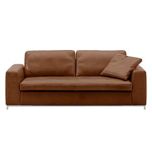 Canapé Concept102-M (2,5 places) Cuir véritable - Marron - Sans coussin