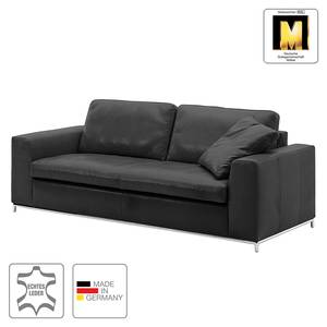 Sofa Concept102-M (3-Sitzer) Echtleder Echtleder - Schwarz - Ohne Kissen