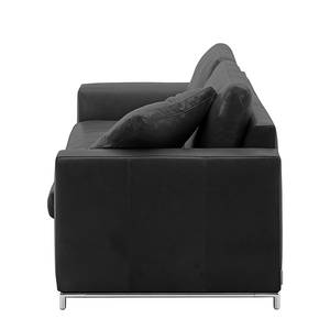 Canapé Concept102-M (3 places) Cuir véritable - Noir - Sans coussin