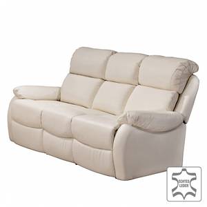 Sofa Conor 3-Sitzer Echtleder/Kunstleder Beige