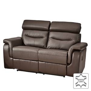 Sofa Corban 2-Sitzer mit Relaxfunktion Echtleder/Kunstleder Braun