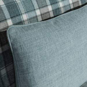 Sofa Cortez (3-Sitzer) Microfaser - Blau kariert - Blau