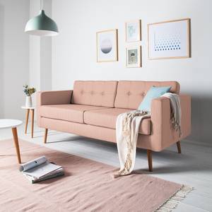 Sofa Croom I (3-Sitzer) Webstoff - Webstoff Polia: Pastellapricot