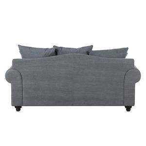 Canapé Davido (2 places) Tissu en coton gris foncé - Anthracite