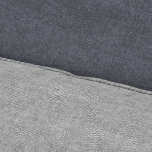 Canapé Davido (2 places) Tissu en coton gris foncé - Anthracite