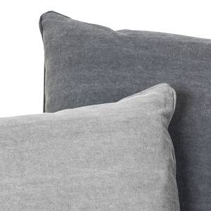 Sofa Davido (3-Sitzer) Baumwollstoff Anthrazit