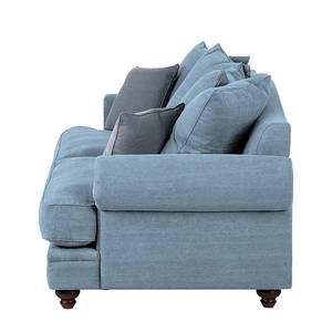 Sofa Davido (3-Sitzer) Baumwollstoff Hellblau