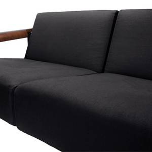 Sofa Dowel (3-Sitzer) Flachgewebe Stoff Asa: Schwarz