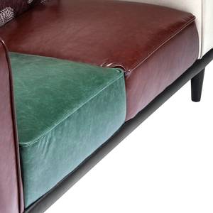 Sofa Dressy (2-Sitzer) Kunstleder / Webstoff - Mehrfarbig