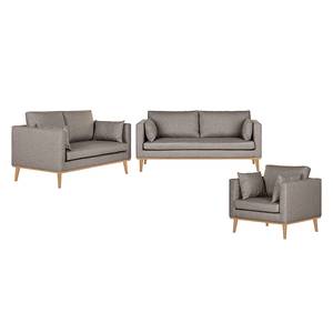 Sofa Dauphine 3-Sitzer - Webstoff Fischgrätmuster - Grau