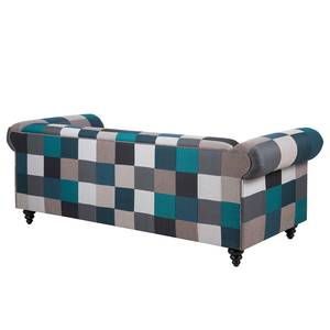 Sofa Goa (3-Sitzer) Webstoff - Grau / Blau