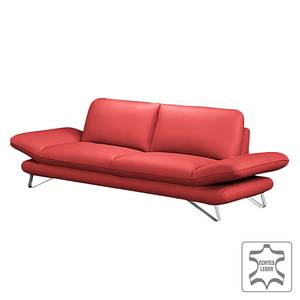 Sofa Enzo (2,5-Sitzer) Echtleder Kaminrot - Keine Funktion