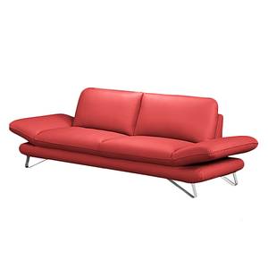 Sofa Enzo (2,5-Sitzer) Echtleder Kaminrot - Keine Funktion