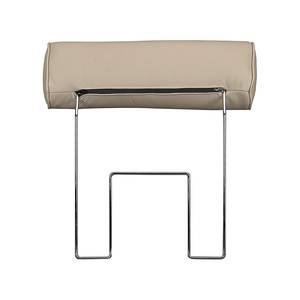 Canapé Enzo (3 places) Cuir véritable beige - Appui-tête réglable