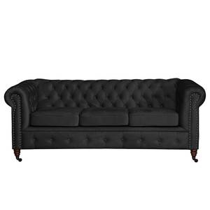 Sofa Esplanada (3-Sitzer) Samt Schwarz