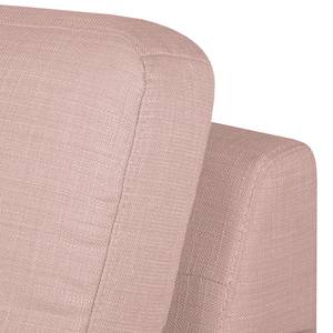 Sessel Eva I Webstoff Mauve - Beige - Eiche - Mit Hocker