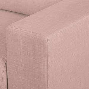 Sofa Eva I (3-Sitzer) Webstoff Mauve - Beige - Eiche