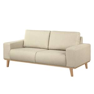 Sofa Eva III (2-Sitzer) Webstoff Beige - Beige - Eiche