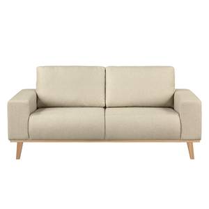 Sofa Eva III (2-Sitzer) Webstoff Beige - Beige - Eiche