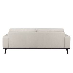 Sofa Eva III (3-Sitzer) Webstoff Lichtgrau - Braun - Eiche