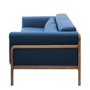 Sofa Fleek (3-Sitzer) Stoff Ever: Dunkelblau - Braun