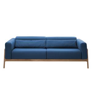 Sofa Fleek (3-Sitzer) Stoff Ever: Dunkelblau - Braun