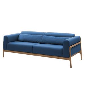 Sofa Fleek (3-Sitzer) Stoff Ever: Dunkelblau - Braun