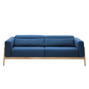 Sofa Fleek (3-Sitzer) Stoff Ever: Dunkelblau - Beige