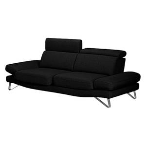 Sofa Finnley (3-Sitzer) Webstoff Schwarz