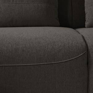 2,5-Sitzer Sofa FINNY Webstoff Saia: Schwarz-Braun - Sitztiefenverstellung